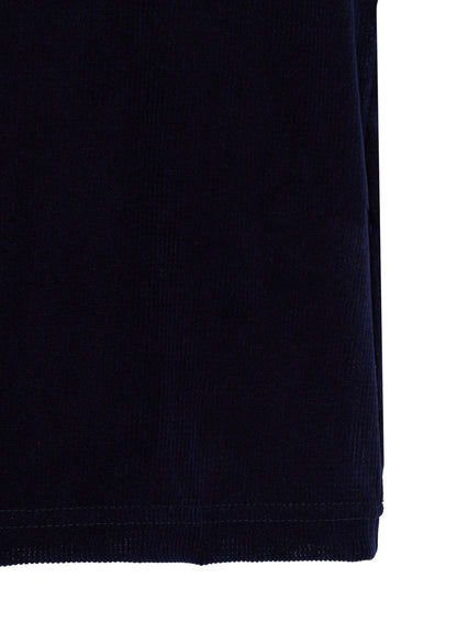 FLOCKED STRIPE HIGH-NECK TULLE