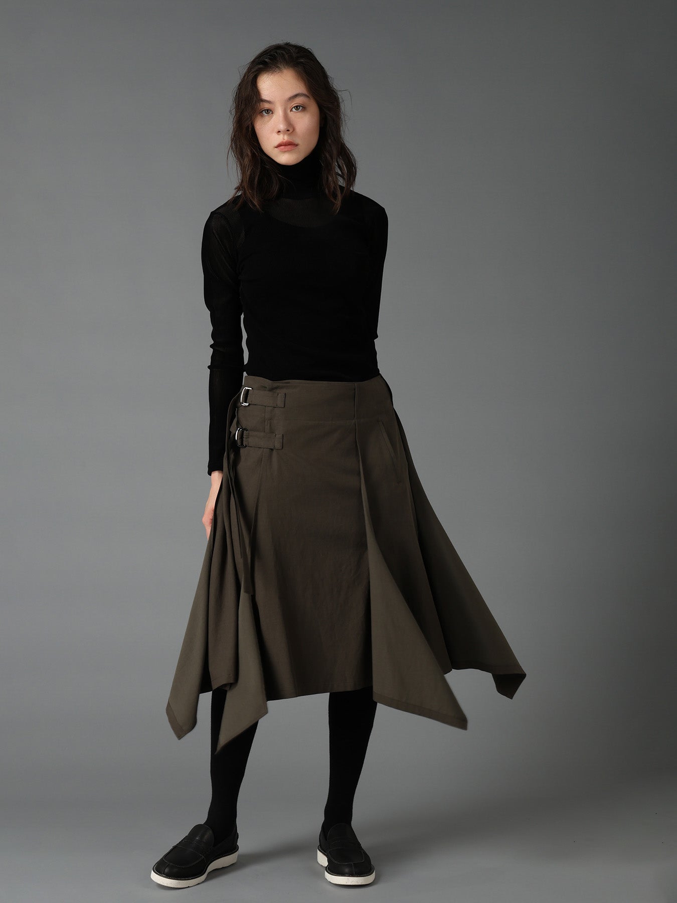 FLOCKED STRIPE HIGH-NECK TULLE – THE SHOP YOHJI YAMAMOTO