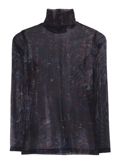 PAISLEY HIGH NECK SOFT TULLE