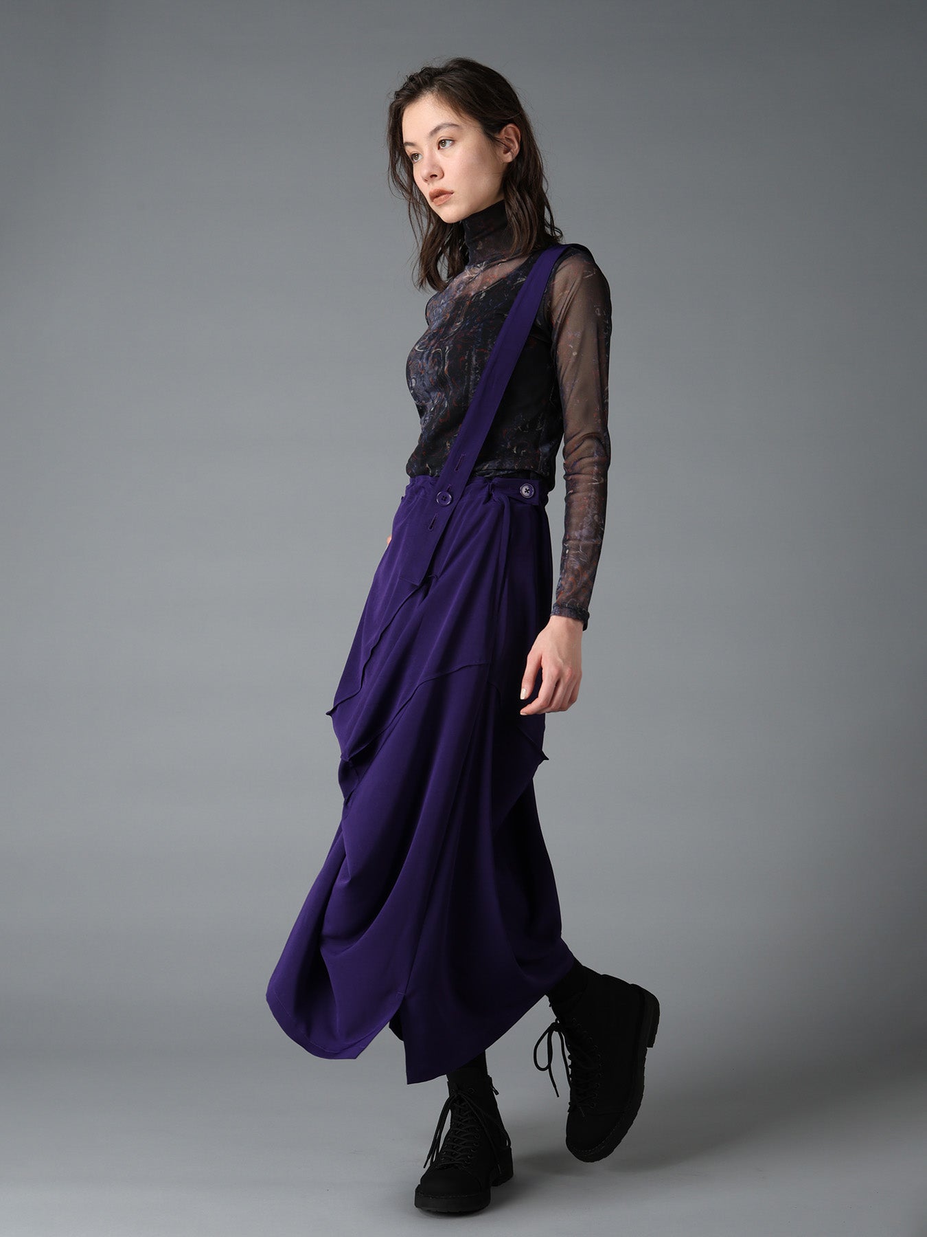 PAISLEY HIGH NECK SOFT TULLE