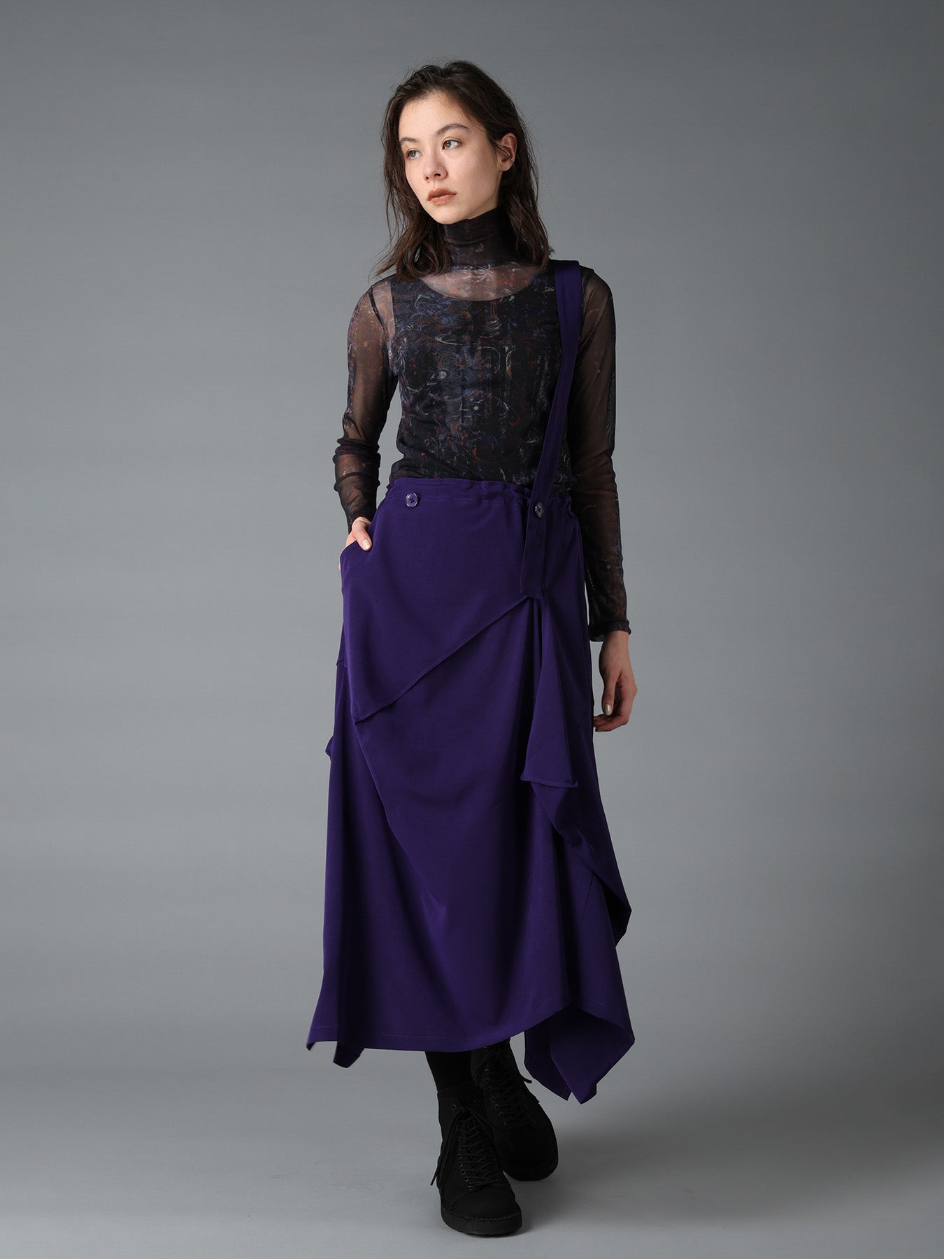 PAISLEY HIGH NECK SOFT TULLE