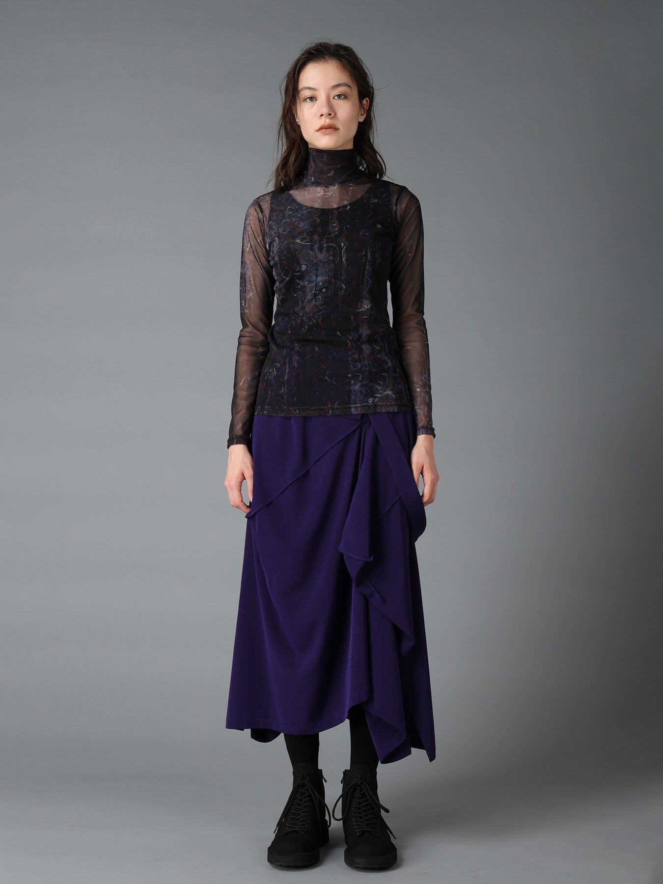 PAISLEY HIGH NECK SOFT TULLE