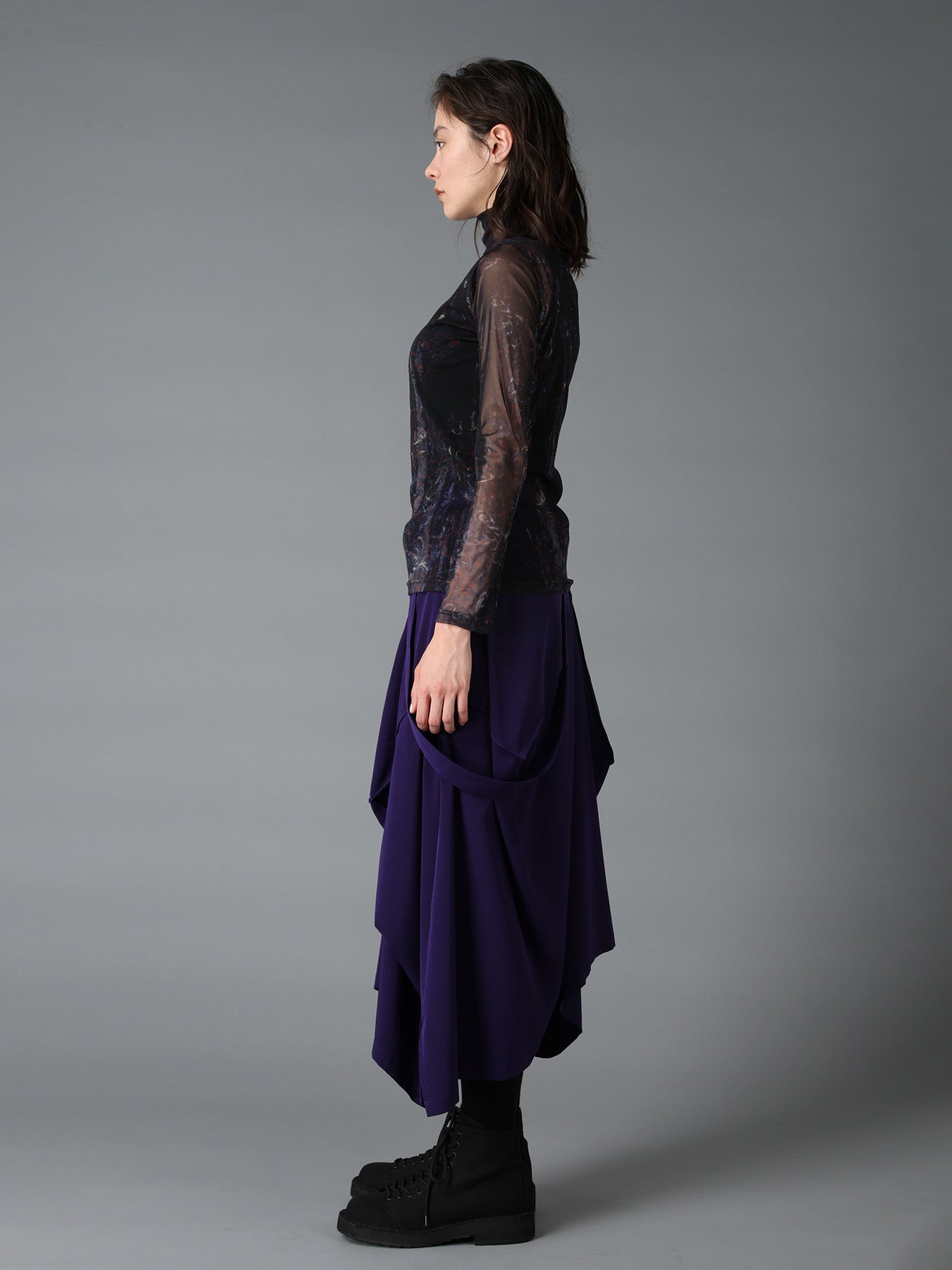 PAISLEY HIGH NECK SOFT TULLE