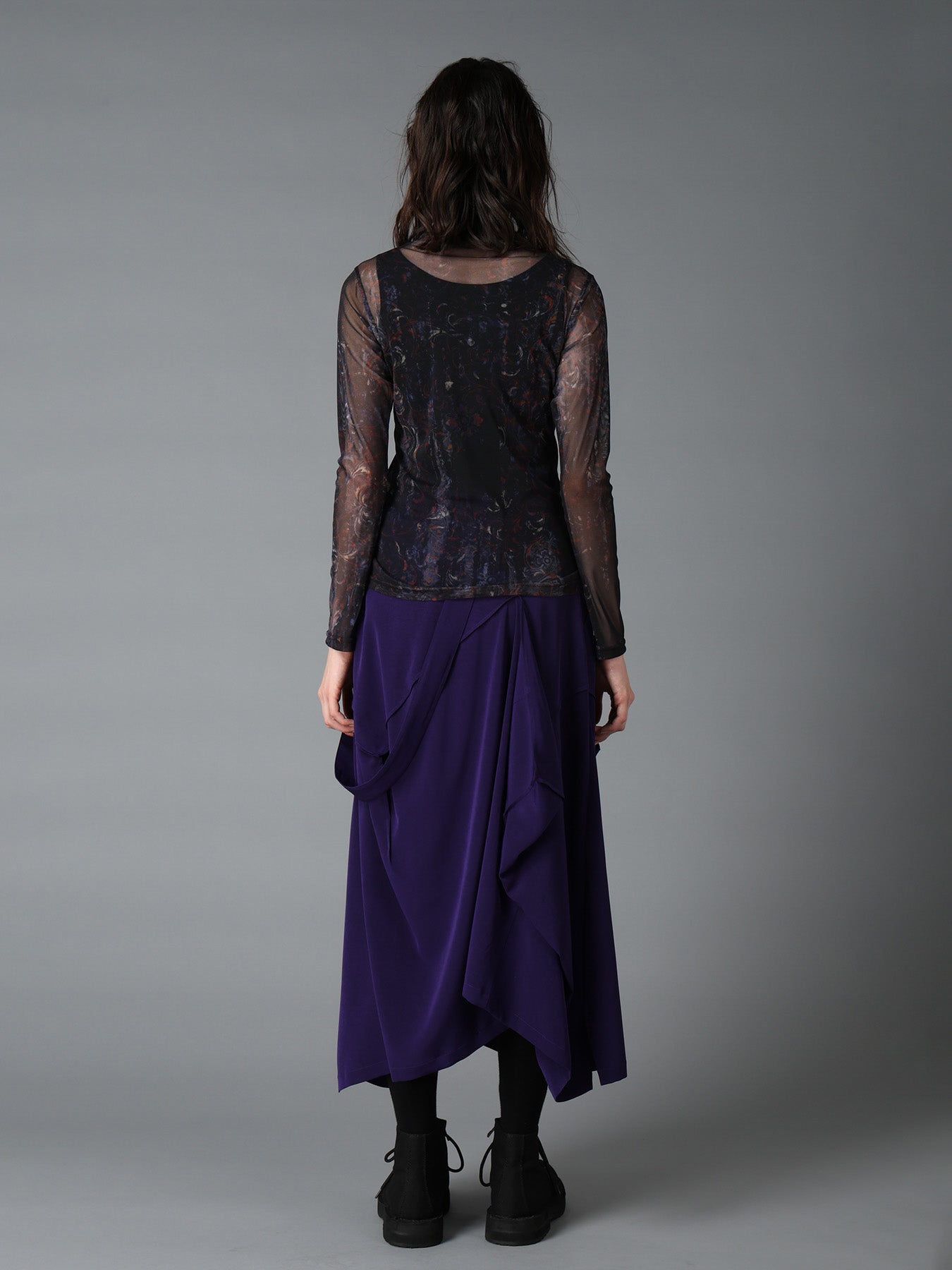 PAISLEY HIGH NECK SOFT TULLE