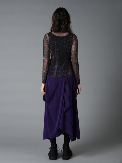 PAISLEY HIGH NECK SOFT TULLE