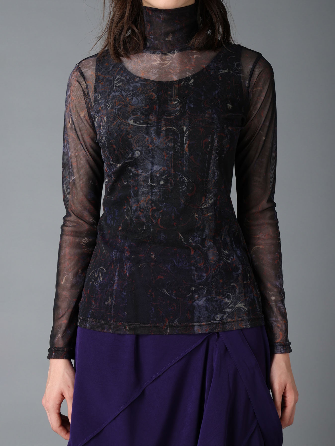 PAISLEY HIGH NECK SOFT TULLE
