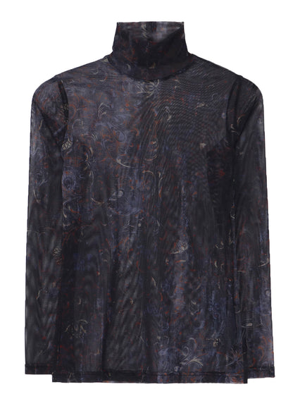 PAISLEY HIGH NECK SOFT TULLE