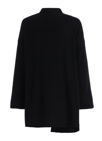 AIRY FEATHERY RIGHT-SIDE DRAPE SHIRT