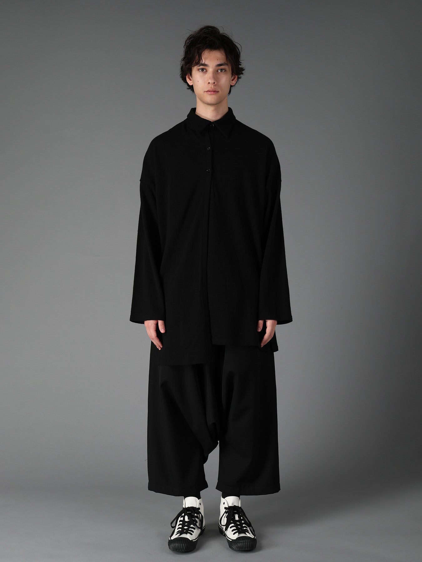 AIRY FEATHERY RIGHT-SIDE DRAPE SHIRT – THE SHOP YOHJI YAMAMOTO