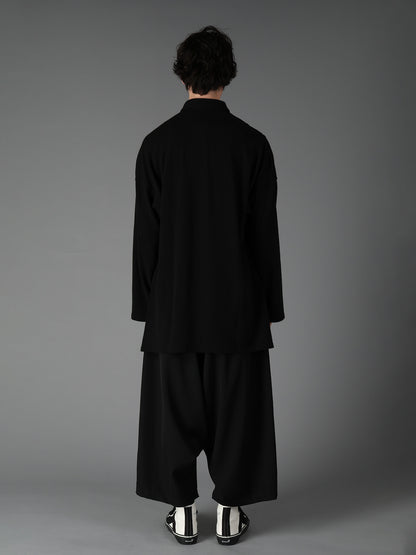 AIRY FEATHERY RIGHT-SIDE DRAPE SHIRT