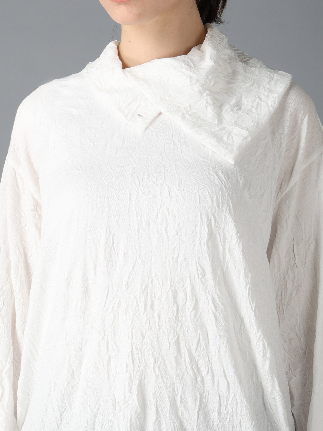 CATCH WASHER WRINKLE JERSEY TURTLENECK LONG SLEEVED T-SHIRT