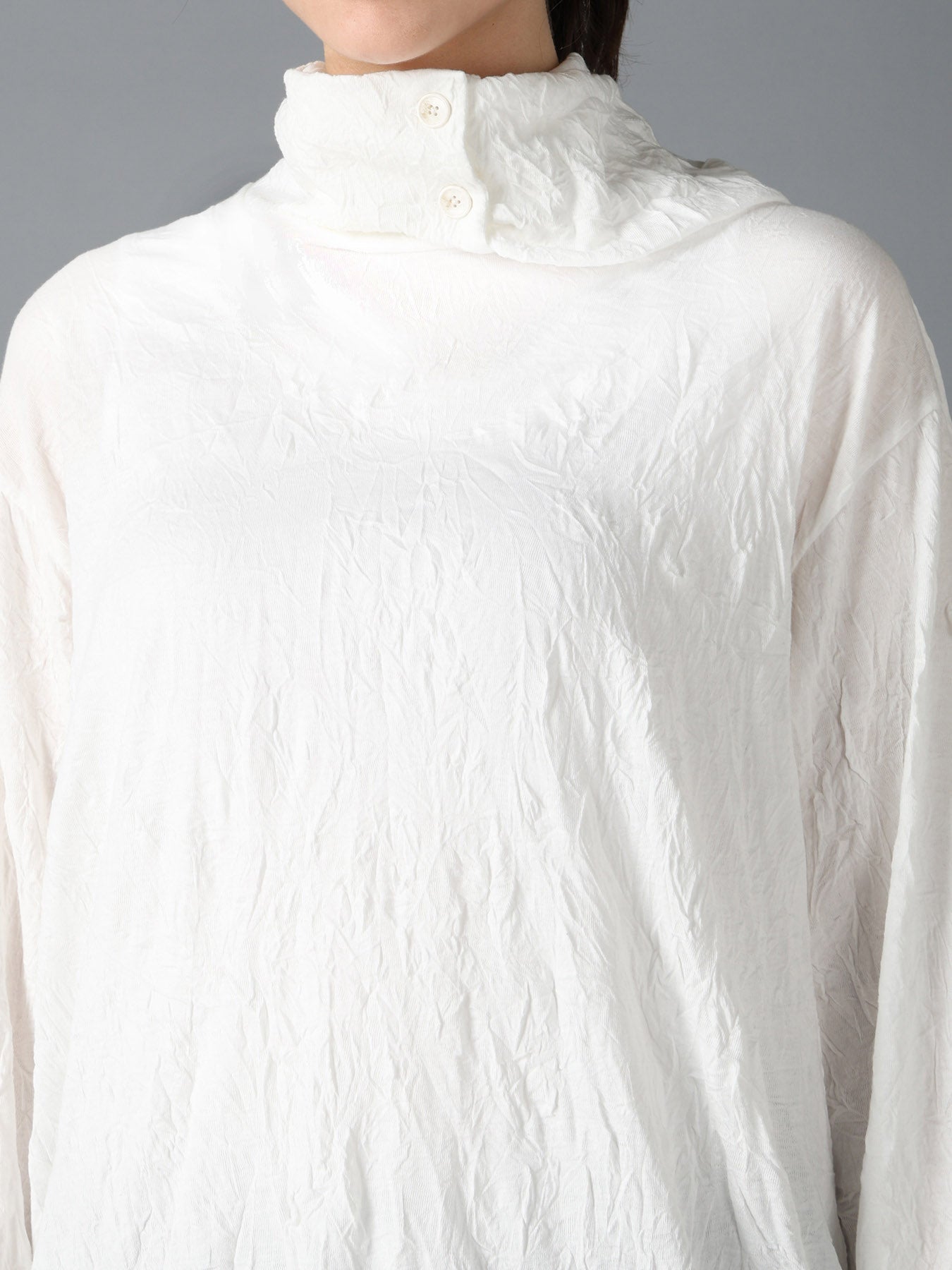 CATCH WASHER WRINKLE JERSEY TURTLENECK LONG SLEEVED T-SHIRT