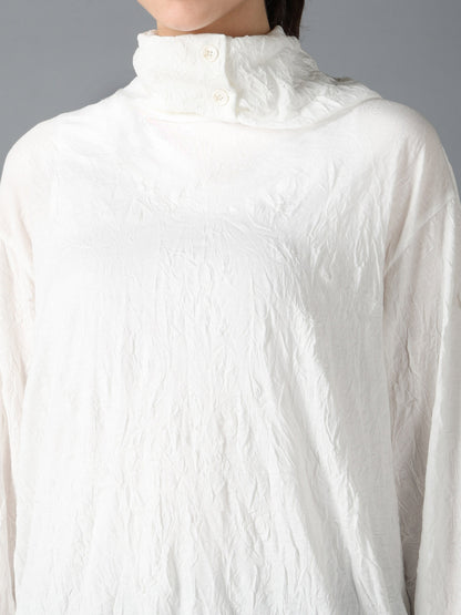 CATCH WASHER WRINKLE JERSEY TURTLENECK LONG SLEEVED T-SHIRT