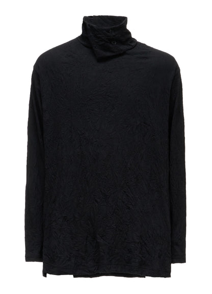 CATCH WASHER WRINKLE JERSEY TURTLENECK LONG SLEEVED T-SHIRT