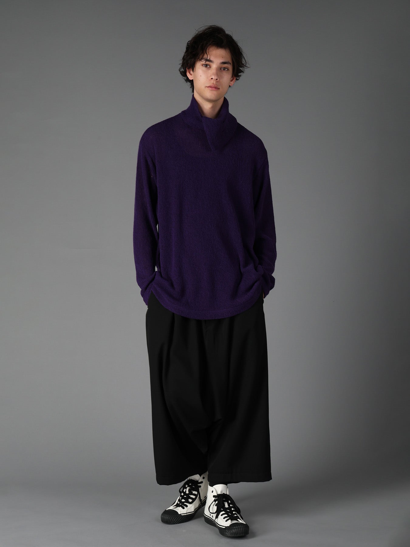 SPIDER WEB KNIT TURTLENECK LONG-SLEEVED T – THE SHOP YOHJI YAMAMOTO