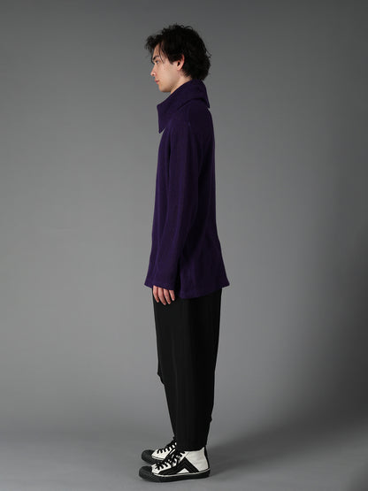 SPIDER WEB KNIT TURTLENECK LONG-SLEEVED T