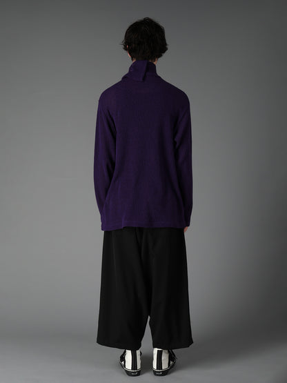 SPIDER WEB KNIT TURTLENECK LONG-SLEEVED T