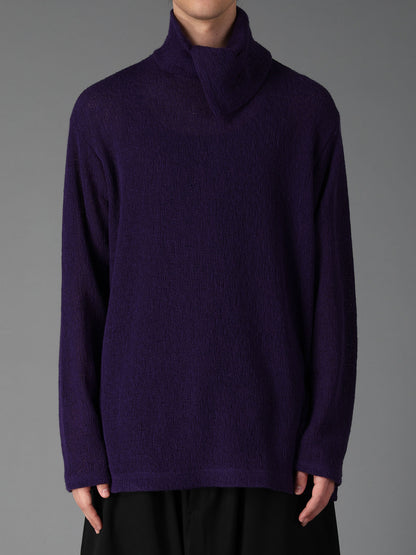 SPIDER WEB KNIT TURTLENECK LONG-SLEEVED T