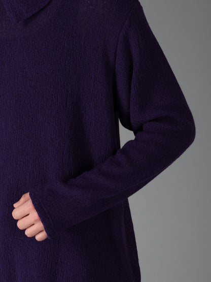 SPIDER WEB KNIT TURTLENECK LONG-SLEEVED T