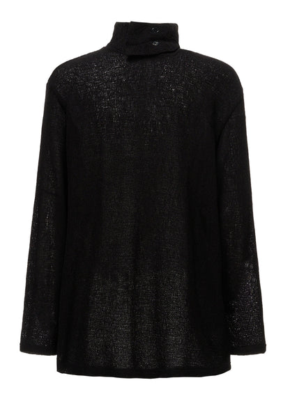 SPIDER WEB KNIT TURTLENECK LONG-SLEEVED T