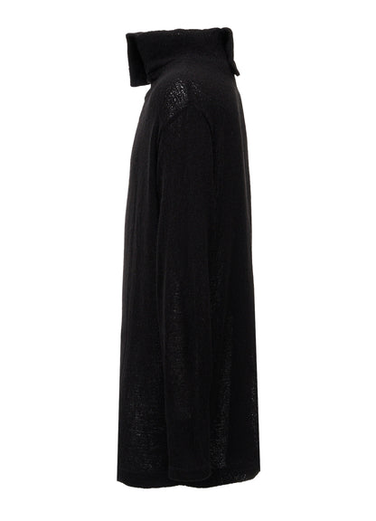 SPIDER WEB KNIT TURTLENECK LONG-SLEEVED T