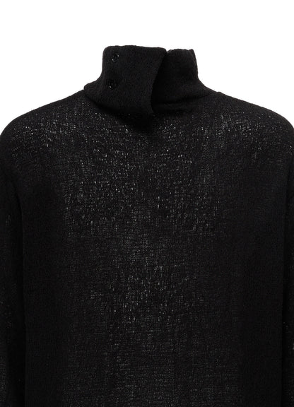 SPIDER WEB KNIT TURTLENECK LONG-SLEEVED T