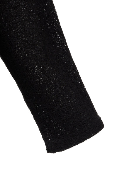SPIDER WEB KNIT TURTLENECK LONG-SLEEVED T