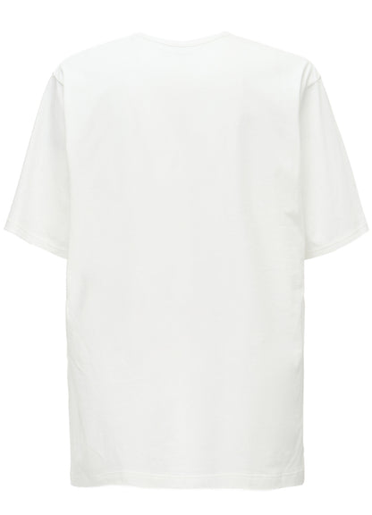COTTON JERSEY FRONT SLIT COLLAR SHORT SLEEVED T