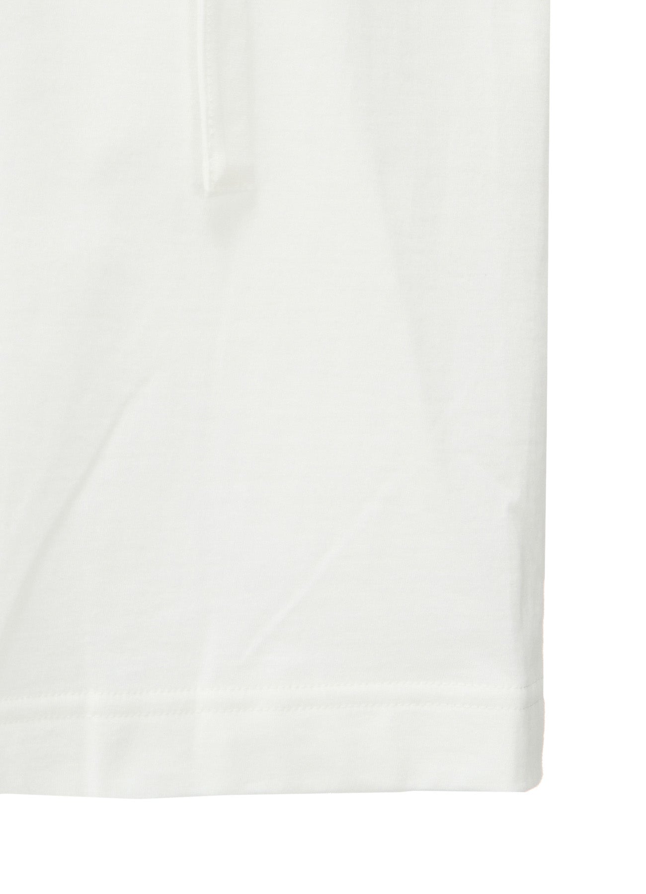 COTTON JERSEY FRONT SLIT COLLAR SHORT SLEEVED T