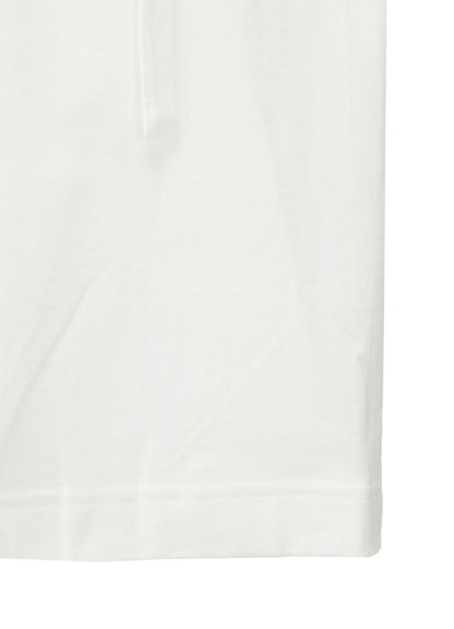 COTTON JERSEY FRONT SLIT COLLAR SHORT SLEEVED T