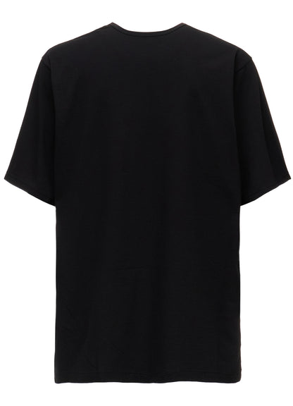 COTTON JERSEY FRONT SLIT COLLAR SHORT SLEEVED T