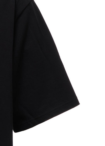 COTTON JERSEY FRONT SLIT COLLAR SHORT SLEEVED T
