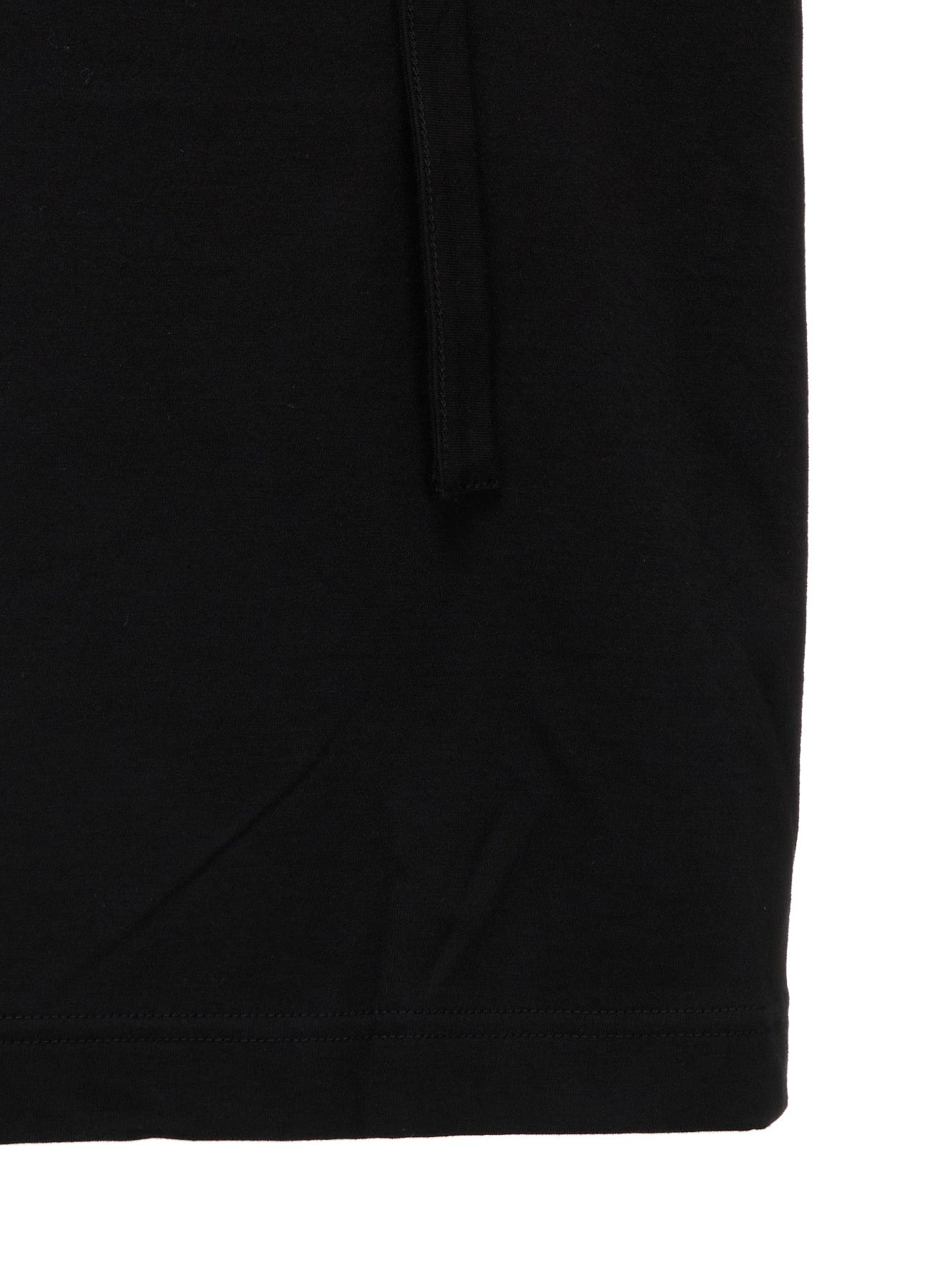 COTTON JERSEY FRONT SLIT COLLAR SHORT SLEEVED T