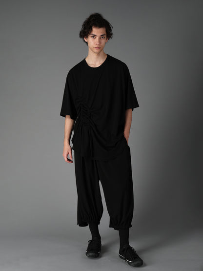 ULTIMA JERSEY SIDE GATHERED ROUND HEM T
