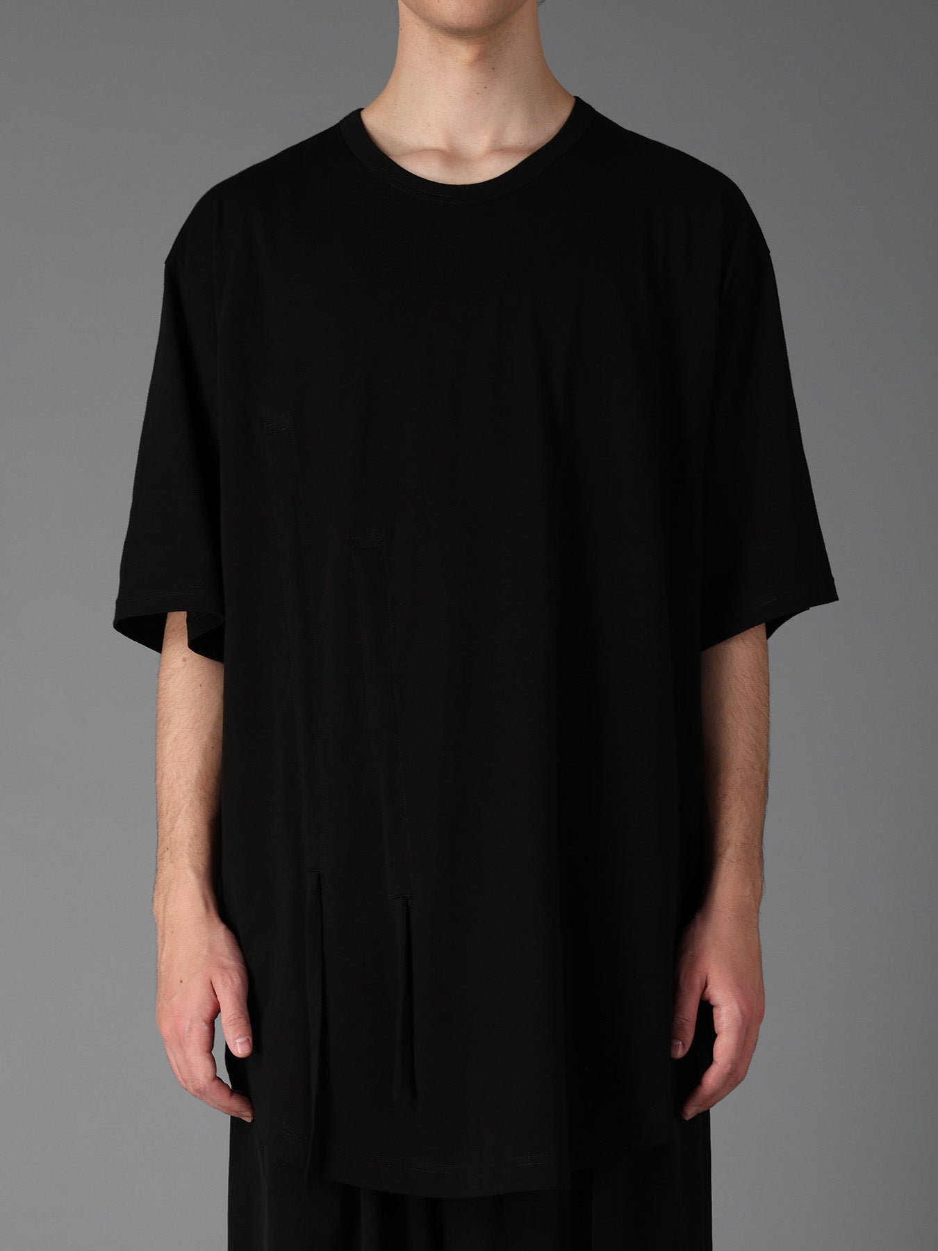ULTIMA JERSEY SIDE GATHERED ROUND HEM T