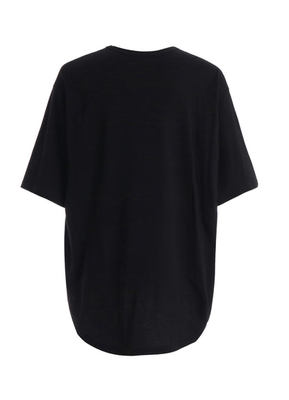 ULTIMA JERSEY SIDE GATHERED ROUND HEM T