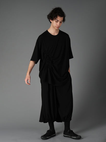 ULTIMA JERSEY SIDE GATHERED ROUND HEM T