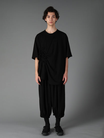 ULTIMA JERSEY SIDE GATHERED ROUND HEM T