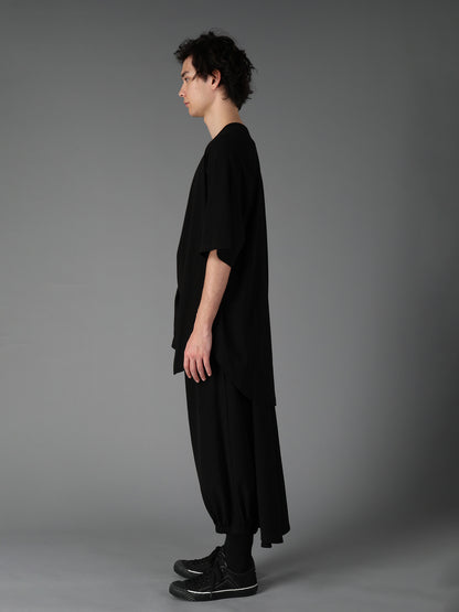 ULTIMA JERSEY SIDE GATHERED ROUND HEM T