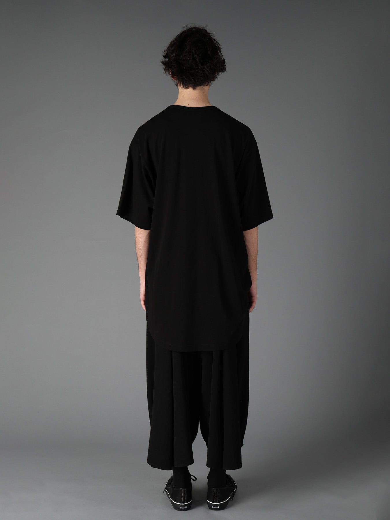 ULTIMA JERSEY SIDE GATHERED ROUND HEM T