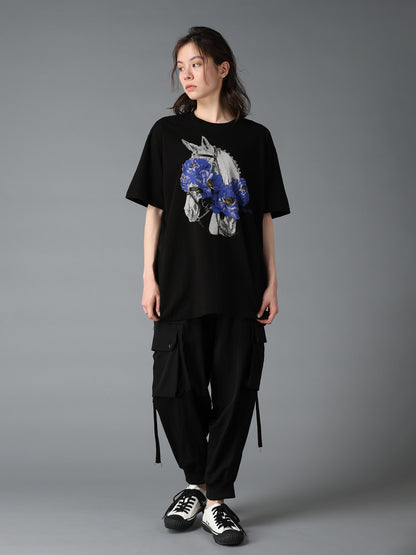 JERSEY HORSE AND BLUE PEONY T-SHIRT