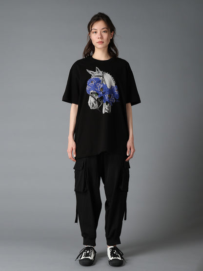 JERSEY HORSE AND BLUE PEONY T-SHIRT