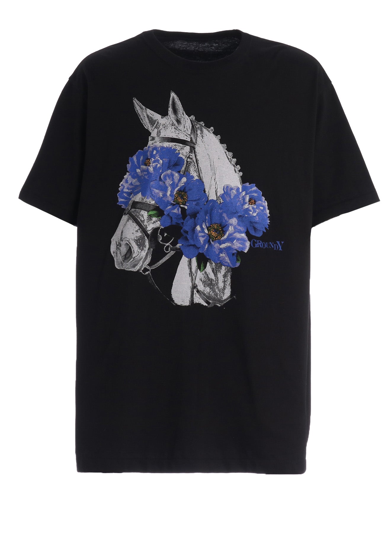 JERSEY HORSE AND BLUE PEONY T-SHIRT