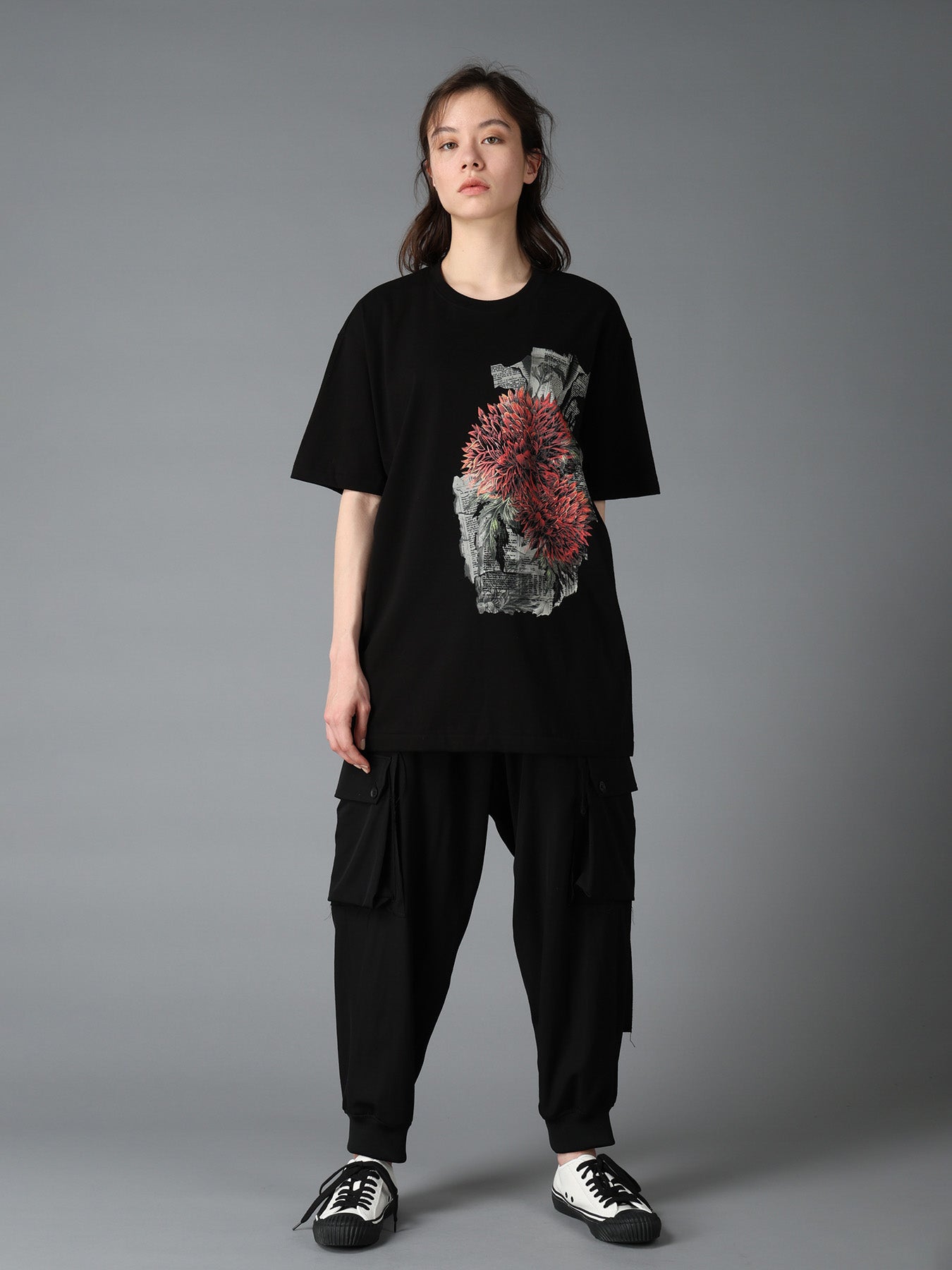 JERSEY RED DAHLIA T-SHIRT – THE SHOP YOHJI YAMAMOTO