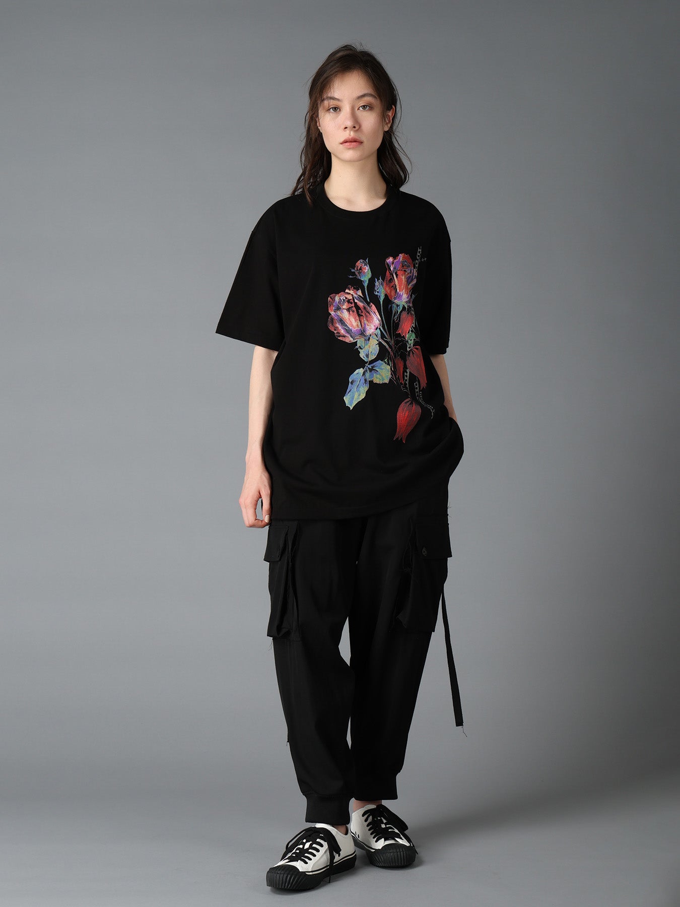 JERSEY ROSE AND TULIP T-SHIRT