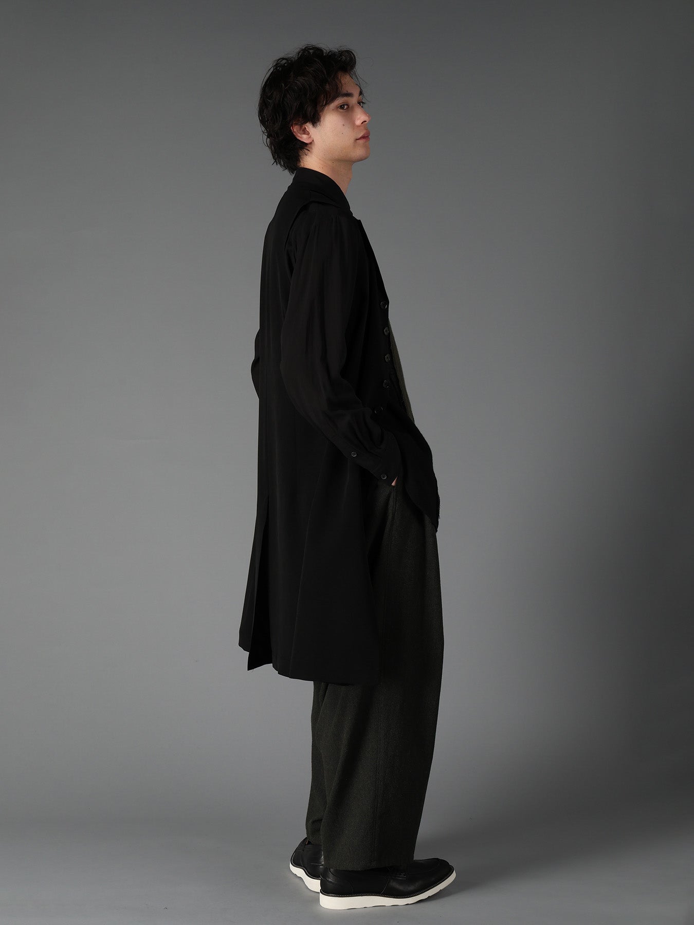 CREPE de CHINE SINGLE LONG VEST