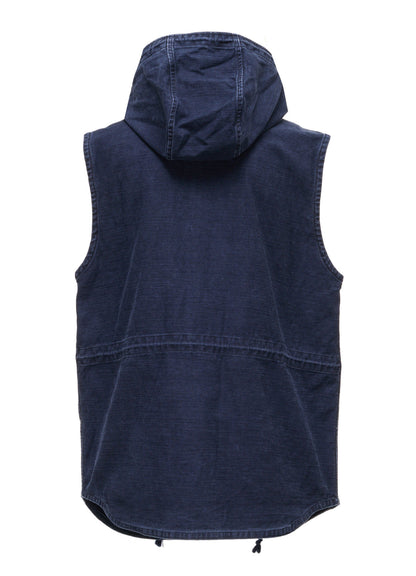 SULFUR DYED BACK SATIN HOODED OUTPOCKET JACKET