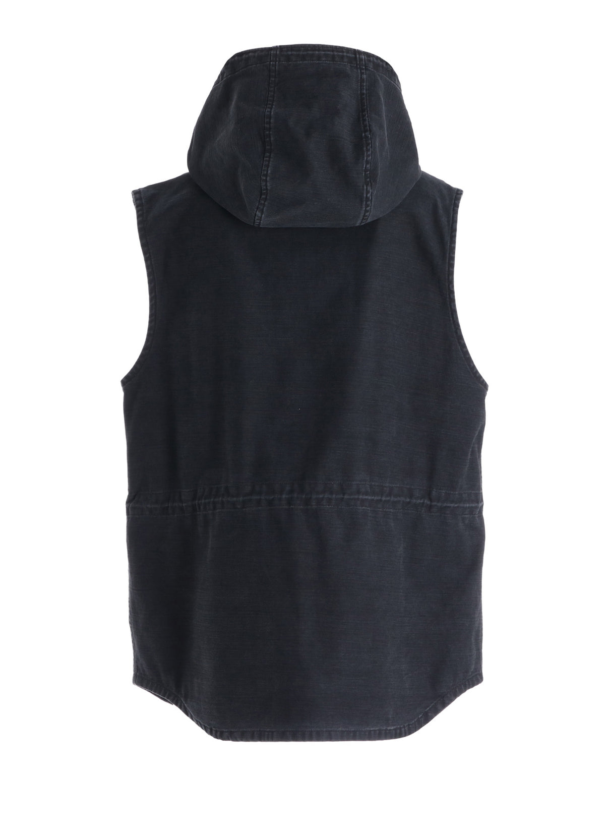 SULFUR DYED BACK SATIN HOODED OUTPOCKET JACKET