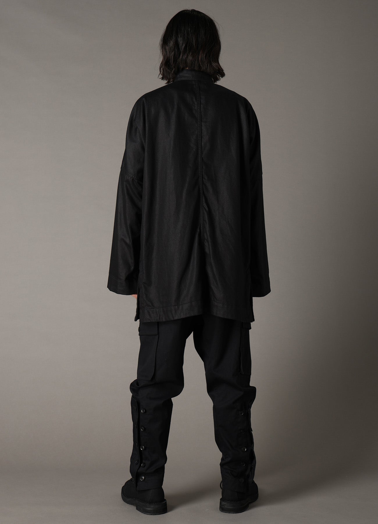 Y’S　ヨウジヤマモト 春秋 スタンドカラーミリタリージャケット 黒 サイズ3 COTTON TWILL GARMENT DYED STAND COLLAR JACKET(M Black): S'YTE｜THE