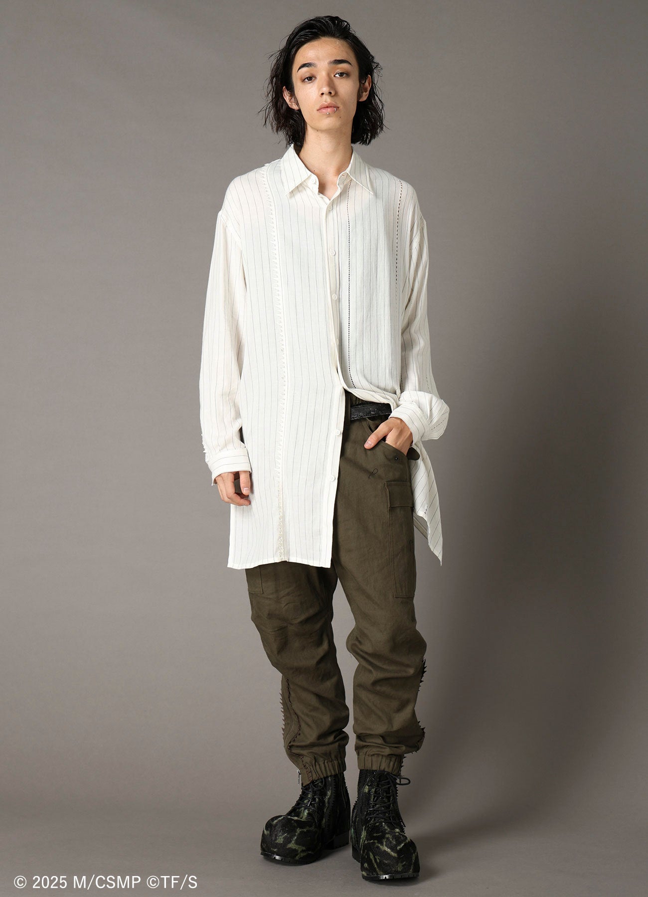 【Pre-Order】Ground Y×CHAINSAW MAN Collaborate Collection CHAINSAW STRIPE SHIRT